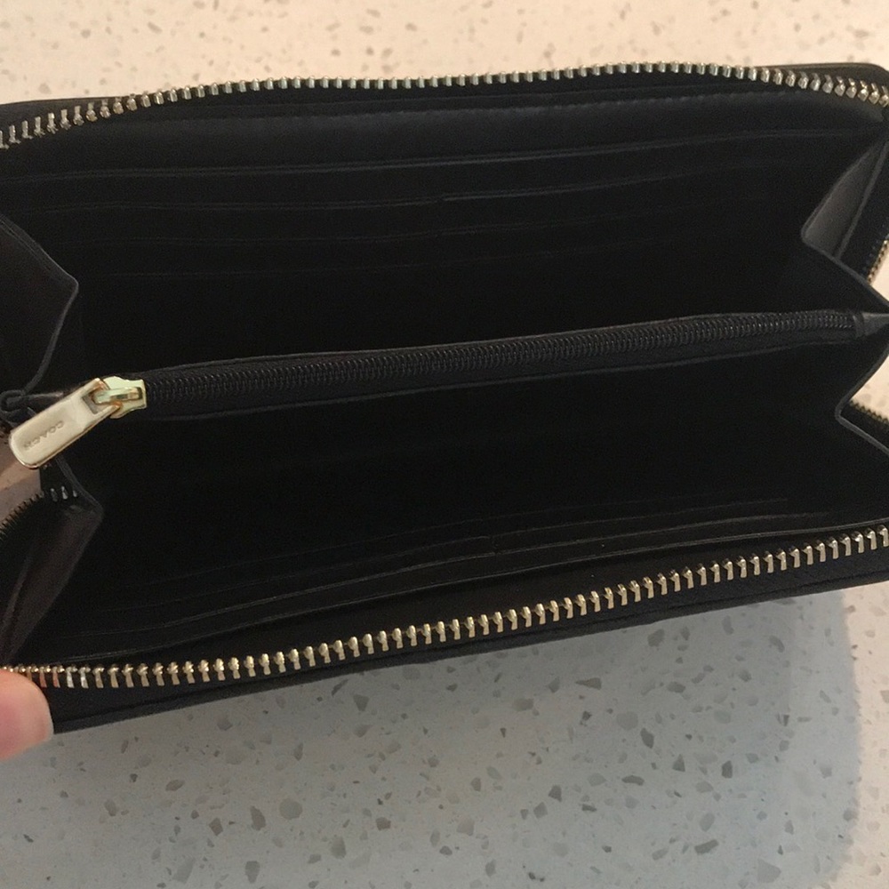 NWT Authentic Coach Signature Brown/Black Wallet - Picture 5 of 7